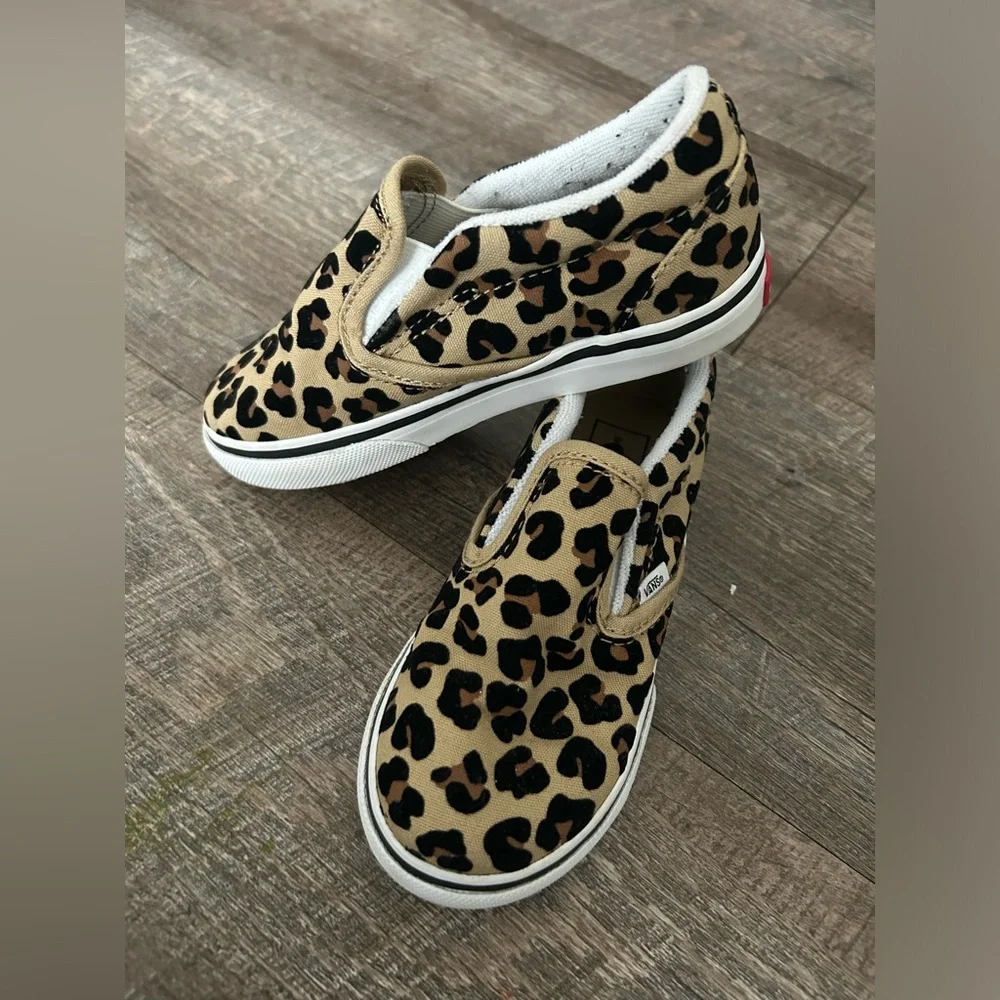 Vans Toddler Girls Leopard Print Slip-On Shoes Size 10c - Picture 2 of 7
